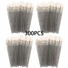 100/300PCS Disposable Lip Brush Makeup Brushes Lipstick Applicator Wands Wholesale Eyelashes Extension Tool Beauty Accessories (Handle Color: Black 300pcs)