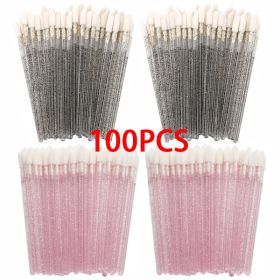 100/300PCS Disposable Lip Brush Makeup Brushes Lipstick Applicator Wands Wholesale Eyelashes Extension Tool Beauty Accessories (Handle Color: MIX 100PCS)