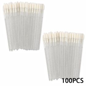 100/300PCS Disposable Lip Brush Makeup Brushes Lipstick Applicator Wands Wholesale Eyelashes Extension Tool Beauty Accessories (Handle Color: white 100pcs)