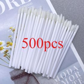 500pcs Lip Brush Eyelash Wands Applicators Disposable Lip Brush Lipstick Brush Lip Gloss Applicator Wands Makeup Beauty Tool (Handle Color: 500pcs LipBrushWhite)